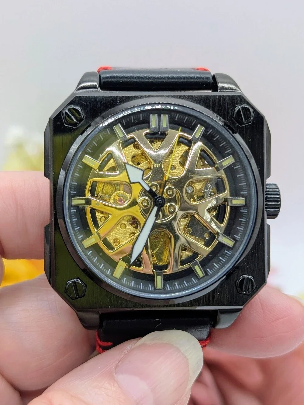 Genoa Automatic Mechanical Watch Stainless Steel & Leather